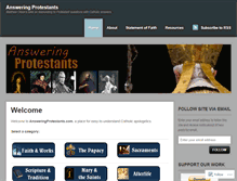 Tablet Screenshot of answeringprotestants.com